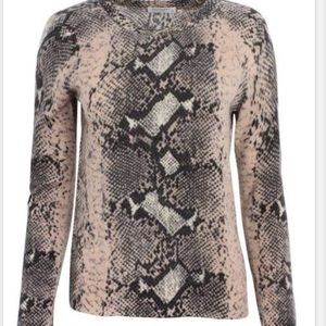 Equipment snake python cashmere sweater